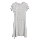 Women Dresses Short Sleeve Pleated Dress