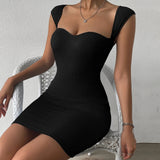 Women Dress Spring and Summer Sexy Nightclub Skirt Sleeveless Knitted Hip Spaghetti Straps Dress