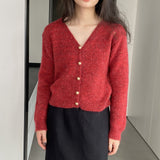 Women Cardigan Sweater Cardigan Coat Wool Button Coat Spring Y950