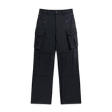 Men Sweatpants Multi-Pocket Cargo Pants Men Loose Straight Trousers