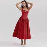 Women Dresses Spring Sexy Elegant Dress V-neck Dress (Csm202403)