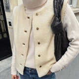 Women Trench Coat Winter Polar Fleece Waistcoat Coat Casual