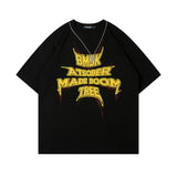 Men T Shirt Letter Necklace Short Sleeve T-shirt