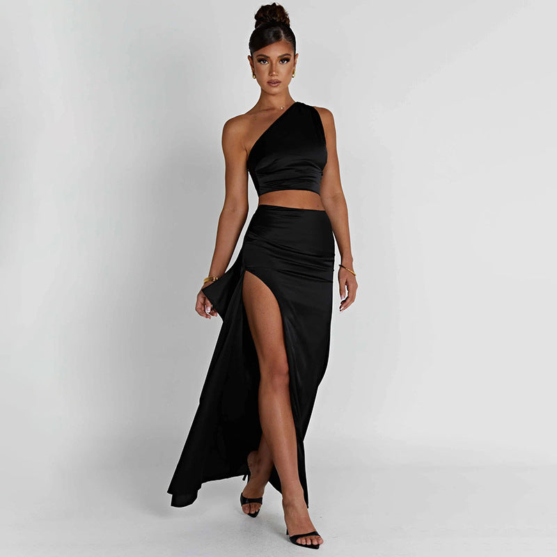 Women Dresses Sexy Split Maxi Dress Suit