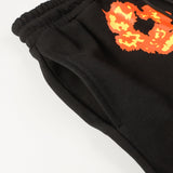 Denim Tears Outfit:T Shirt/Shorts (Separate Purchase Options) Flame Short Sleeve T-shirt Sports Casual Shorts Suit