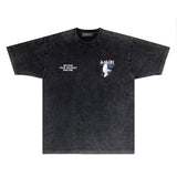 Amiri T-shirt Washed and Worn Retro Short Sleeve T-shirt