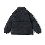 Unisex Winter Cotton Coat Embroidered Logo Stand-up Collar Cotton-Padded Clothes Vintage Loose Cargo Cotton-Padded Jacket
