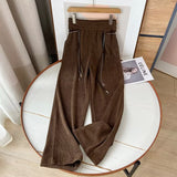 Women Sweatpants Autumn and Winter Straight Casual Pants Loose Wide-Leg Pants
