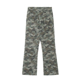 Men Sweatpants Camouflage Slacks Tooling Wide Leg Trousers Straight Pants