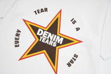 Denim Tears T Shirts D.T Kapok Five-Pointed Star Letter Print Short-Sleeve T-shirt