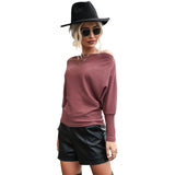 Women Knitted Sweater Autumn Casual Long-Sleeved Sweater