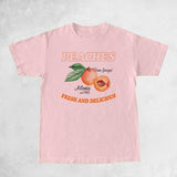 Peaches Retro Style Women's T-Shirts Cottagecore Aesthetic