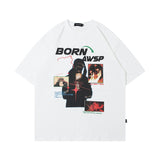 Men T Shirt Summer round Neck Printed Couple Short Sleeve T-shirt Men and Women Couple