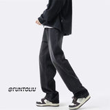 Men Jeans Spring Retro Straight-Leg Pants
