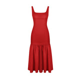 Women Dresses Sexy Dress Red Suspender Skirt Spring Dress Sexy Dress (Lbk0409)