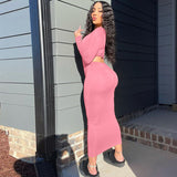 Women Co-Ord Set Autumn and Winter Two-Piece Suit Suit Long Sleeves Cropped Half-Length Skirt Suit