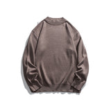 Unisex Winter Cotton Coat Knitwear Vintage Mock Neck Sweater