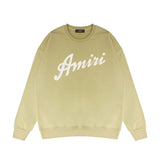 Amiri Long Sleeved Shirt Fashion Brand Crew Sweatshirts round Neck Sweater