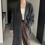 Women Cardigan Sweater Autumn and Winter Woolen Coat Baggy Coat Long Sleeve Jacket K331