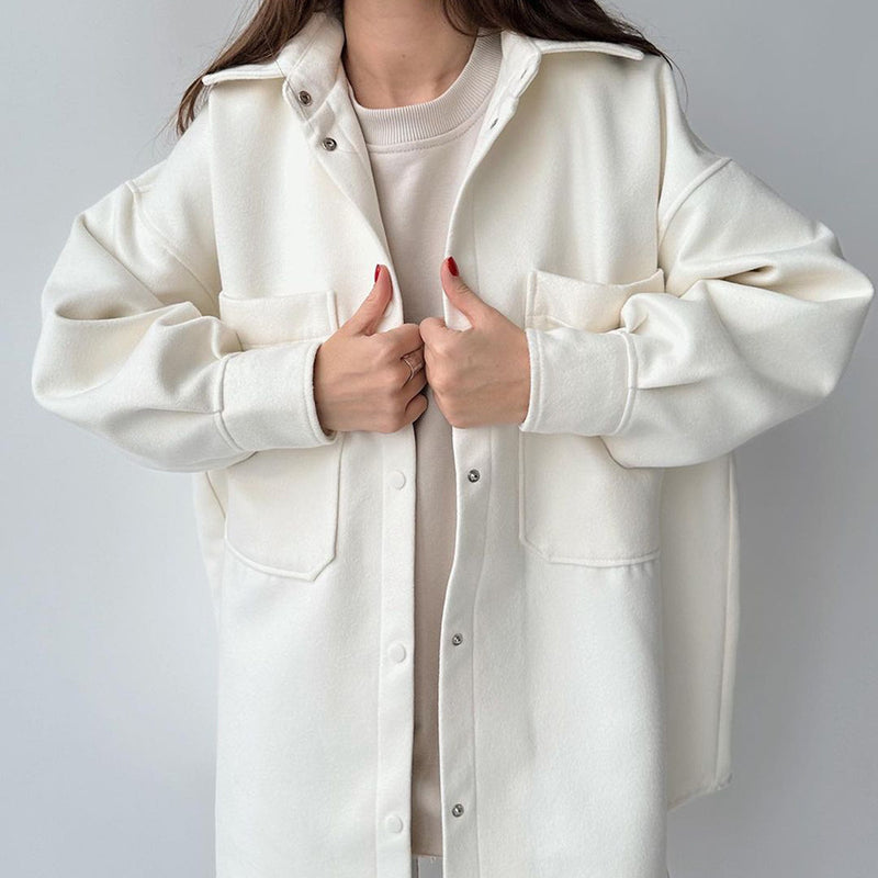 Women Trench Coat Winter Woolen Coat Women's Woolen Coat Loose