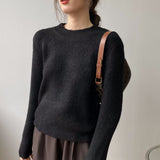 Women Winter Knitted Sweater Long Sleeve Thick Knitwear 8t7196