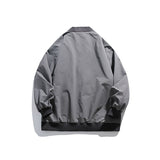 Unisex Jacket Loose Pockets Decorative Baseball Collar Jacket