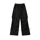 Women Sweatpants Multi-Pocket Workwear Sweatpants Loose Wide-Leg Casual Pants