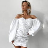 Women Dresses Winter Sexy Backless Sheath Long Sleeve Dress