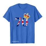 Inspired by Queen's Platinum Jubilee 2022 Elizabeth 70 Years T-shirt Printed Short Sleeve T-shirt