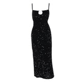 Women Dresses Black Backless Dress