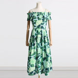 Women Dresses Summer Sleeveless Long Hydrangea Dress (Qymy0409)