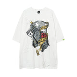 Men T Shirt Vintage Cross Washed and Worn Short Sleeve T-shirt