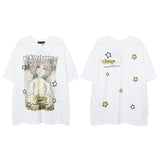 Men T Shirt Graffiti Letter Print Short-Sleeve T-shirt Baby Boy and Girl Summer Loose T-shirt
