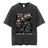 Autism Skeleton Meme T Shirt Funny Skull Men Women Fashion