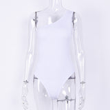 Women Jumpsuit Spring and Summer Sleeveless Oblique Shoulder Jumpsuit