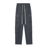 Men Sweatpants Multi-Pocket Sports Overalls Men's Baggy Pants-Foot Breasted Casual Trousers