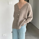 Women Cardigan Sweater V-neck Long Sleeve Cardigan 8t3122