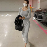 Women Dresses V-neck Dress Long Skirt Hip Skirt