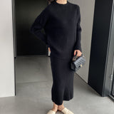 Women Knitted Two-Piece Set Autumn and Winter Suit Skirt Z822