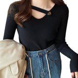 Women Knitwear Autumn and Winter V-neck Sweaters Bottoming Shirt