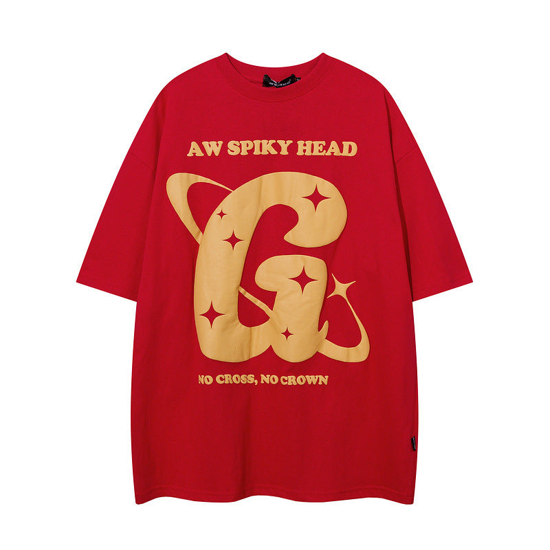 Men T Shirt XINGX Letter Print Short-Sleeve T-shirt