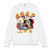 Asap Rocky Hoodie asap rocky hip hop long sleeve t-shirt men and women pure cotton