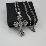 Chrome Hearts Necklace Vintage Flame Vine Cross Pendant