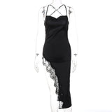 Women Dresses Summer Sexy Backless Slim Fit Lace Sling Dress