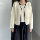 Women Knitted Two-Piece Set Autumn Knitted Two-Piece Short Top Suit X3012