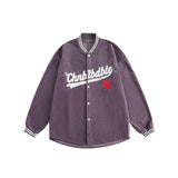 Unisex Jacket Vintage Baseball Jacket Men's and Women's Loose Corduroy Coat