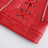 Red Leather Jacket Casual Jacket