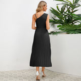 Women Date Dress Summer Slim-Fit Pleated Skirt