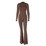 Women Jumpsuit Winter Zipper Sports Yoga Jumpsuit
