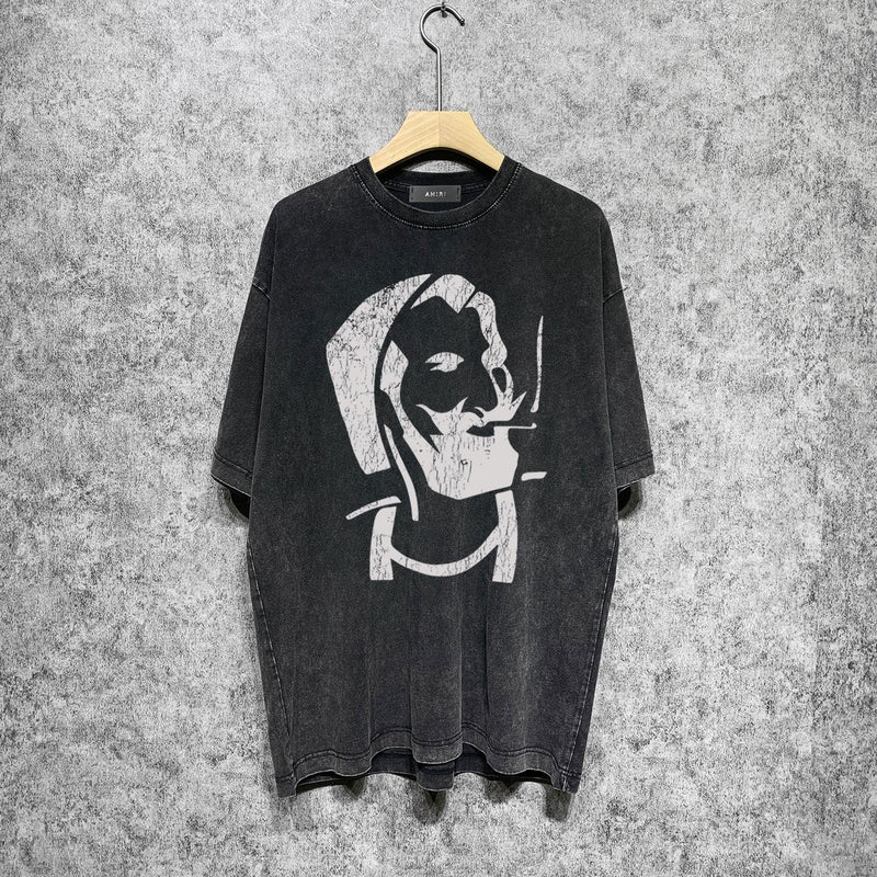 Amiri T-Shirt Vintage Distressed Short-Sleeved T-shirt